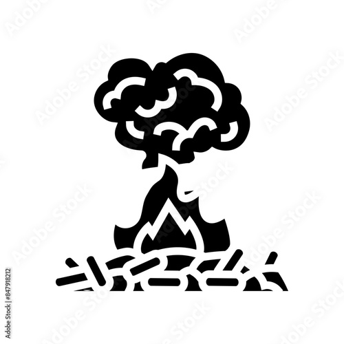 emissions wood pellets glyph icon vector. emissions wood pellets sign. isolated symbol illustration
