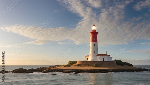 lighthouse on the coast of state photo