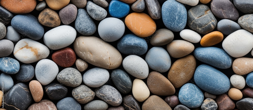 Small rocks background. Creative banner. Copyspace image Small rocks background. Creative banner. Copyspace image