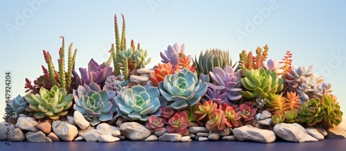 a secculent type that is very easy to cultivate in the highlands. Creative banner. Copyspace image