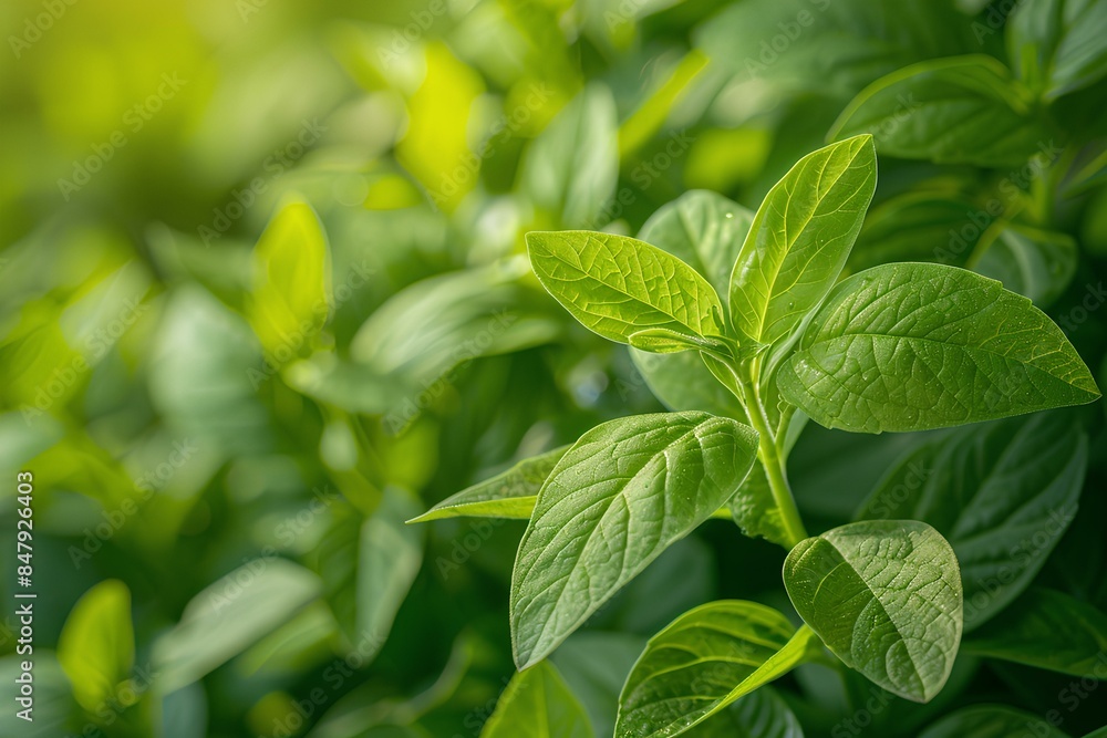 A close up of a plant with green leaves A close up of a plant with green leaves