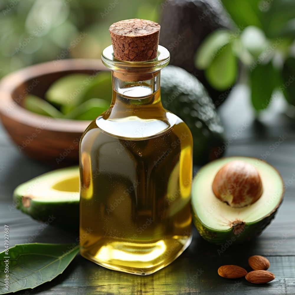 avocado oil in a glass bottle avocado oil in a glass bottle