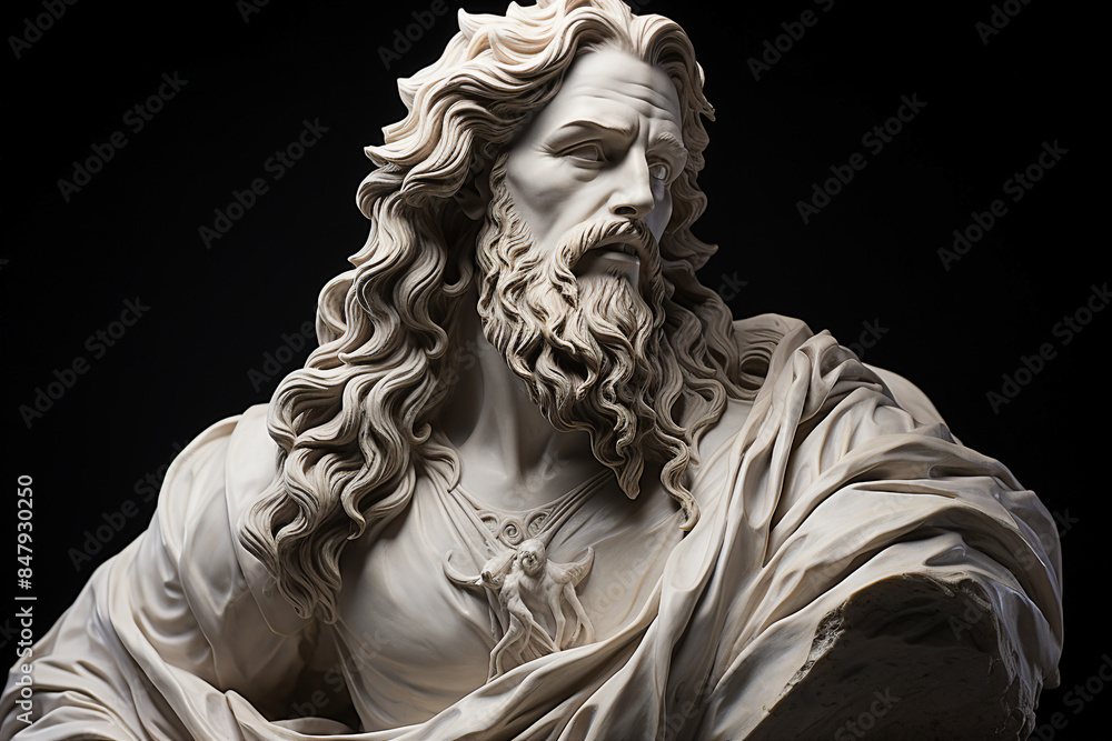 Generative AI portrait of Jesus Christ son of man Generative AI portrait of Jesus Christ son of man