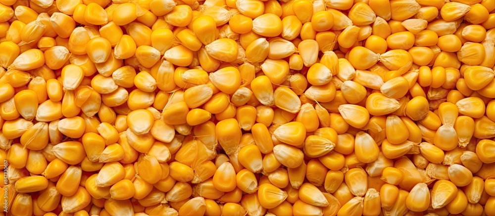 Grains of ripe corn. Creative banner. Copyspace image Grains of ripe corn. Creative banner. Copyspace image