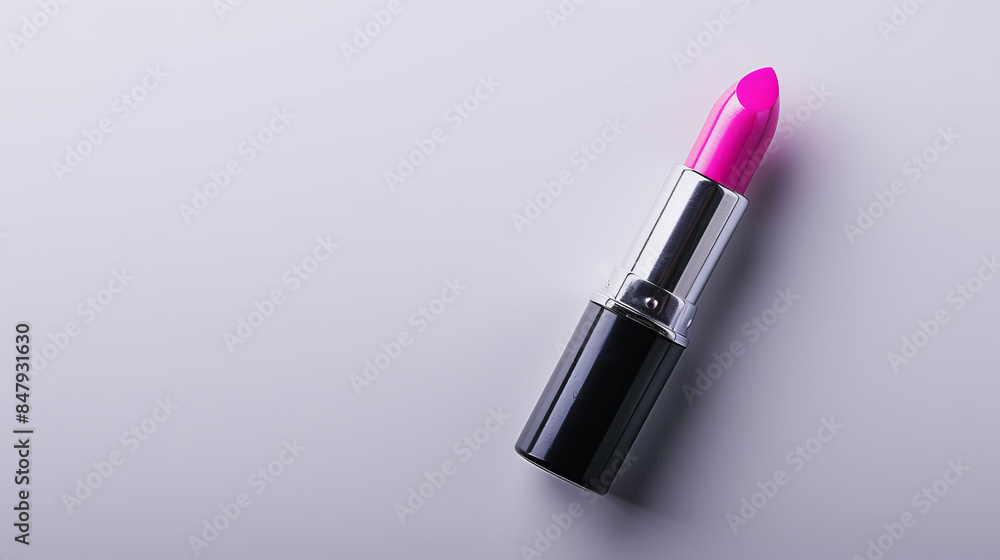 Obraz premium Pink lipstick isolated on white background for beauty and cosmetics use