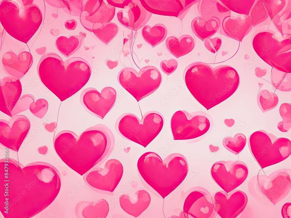 Valentine's Day background with hearts, hearts background. Valentine's Day background with hearts, hearts background.