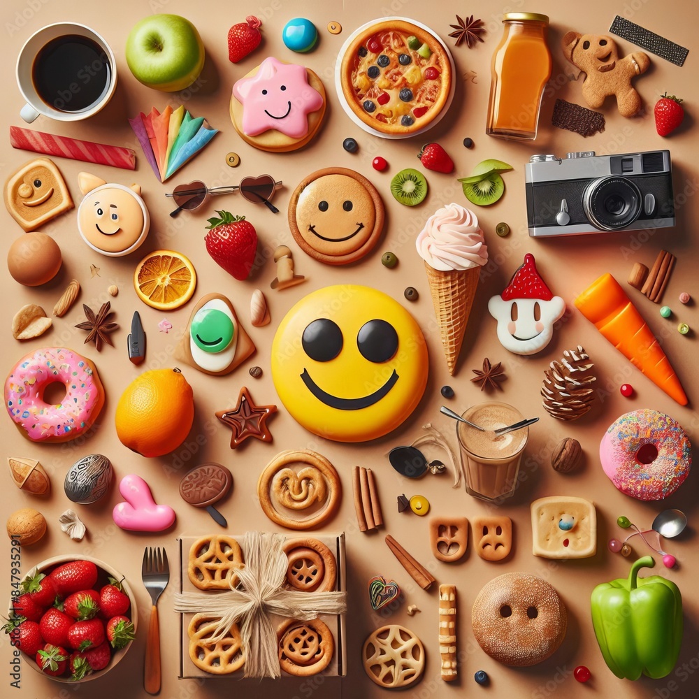 Obraz premium assortment with happy emotion.