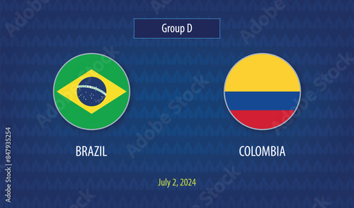 Brazil vs Colombia soccer scoreboard America tournament 2024