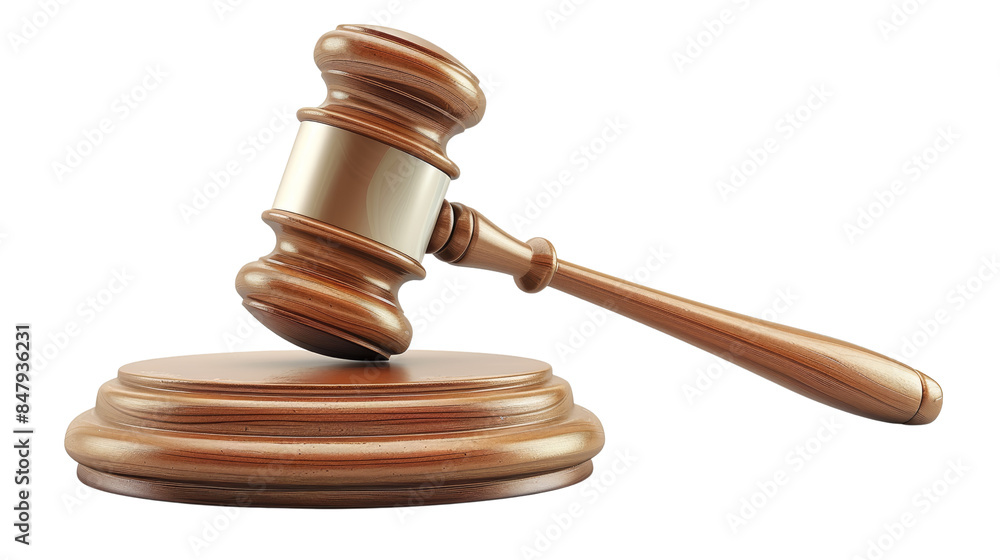 A wooden gavel rests on a sound block, symbolizing justice, authority, and legal proceedings. A wooden gavel rests on a sound block, symbolizing justice, authority, and legal proceedings.