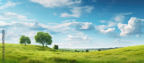 The nature in a sunny day. Creative banner. Copyspace image
