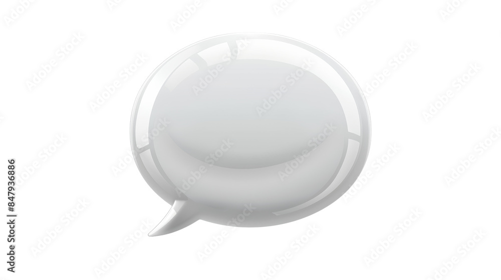 A white, 3D speech bubble, isolated on a black background. The bubble is empty, ready for text or other content. A white, 3D speech bubble, isolated on a black background. The bubble is empty, ready for text or other content.