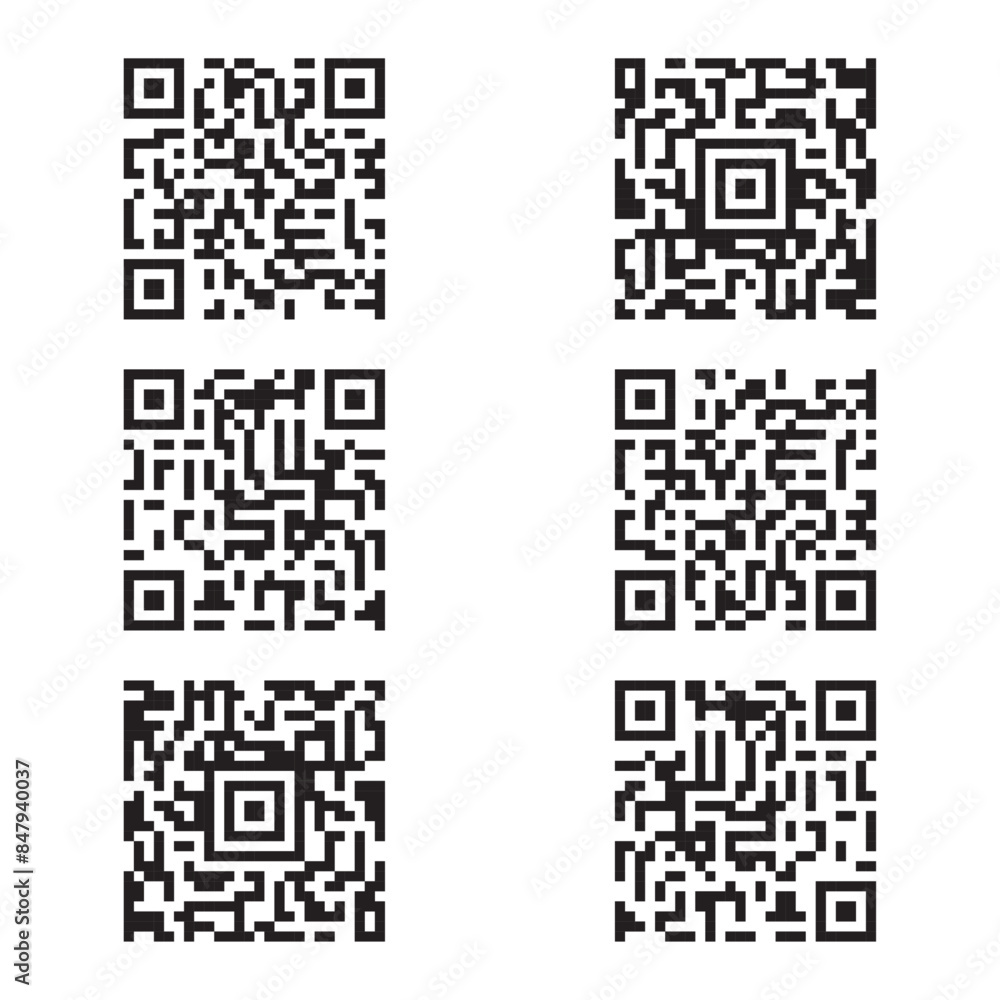 set of qr code set of qr code