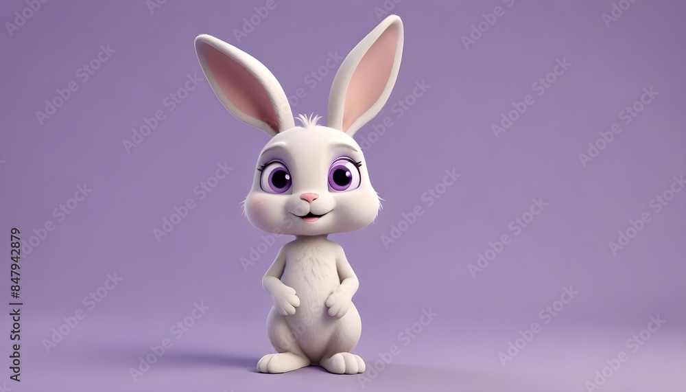 easter bunny rabbit isolated on purple backround, banner poster header design easter bunny rabbit isolated on purple backround, banner poster header design