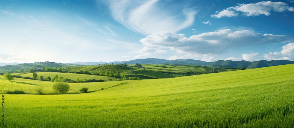 Grass on the field during sunrise Agricultural landscape in the summer time. Creative banner. Copyspace image Grass on the field during sunrise Agricultural landscape in the summer time. Creative banner. Copyspace image
