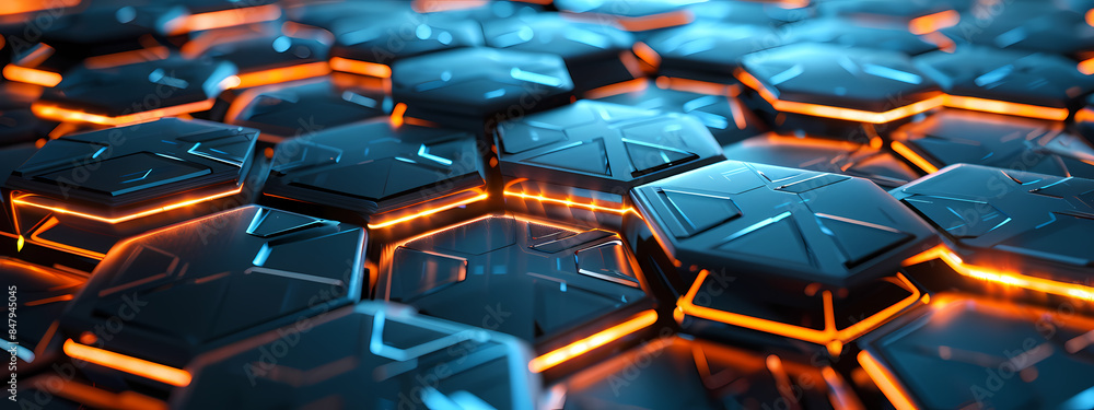 Innovative Hexagonal Surface with Dynamic Lighting Innovative Hexagonal Surface with Dynamic Lighting
