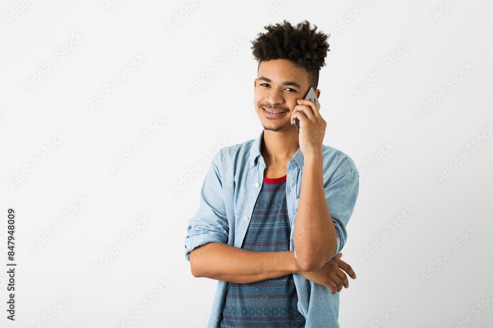 young handsome black man, african american youth