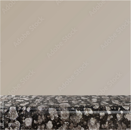 marble  table top 3d vector

