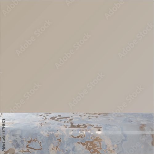 marble  table top 3d vector
