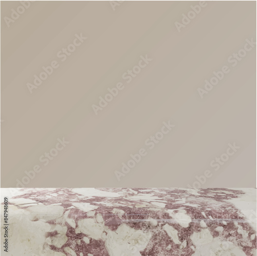 marble  table top 3d vector
