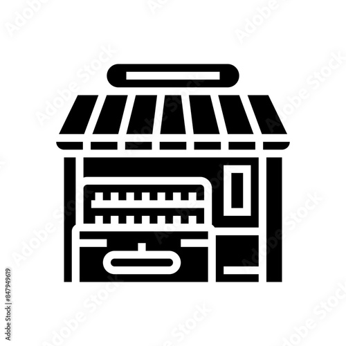 gelateria street food cafe glyph icon vector. gelateria street food cafe sign. isolated symbol illustration