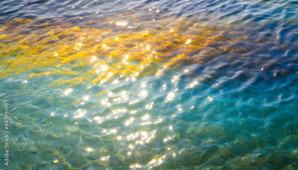 water waves of the sea and ocean with glare and rays of the sun, summer wallpaper for the presentation of recreation and vacation water waves of the sea and ocean with glare and rays of the sun, summer wallpaper for the presentation of recreation and vacation