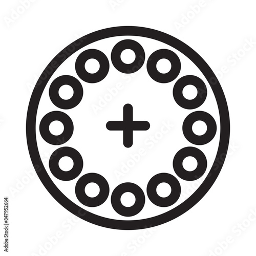 Contraceptive Pills Icon Perfect for Women's Health and Family Planning