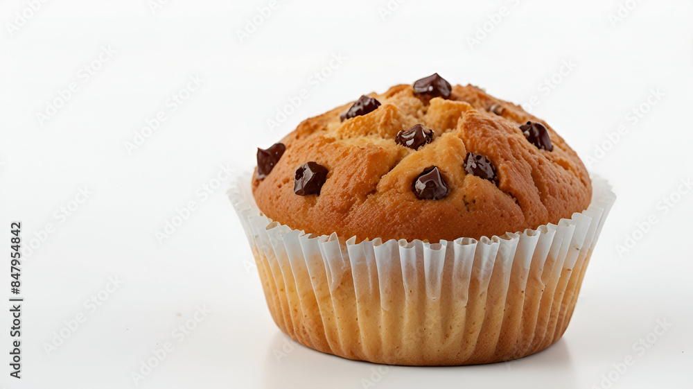 Tasty cranberry muffin isolated on a white background Ai generative. Tasty cranberry muffin isolated on a white background Ai generative.