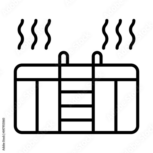 Jacuzzi line icon