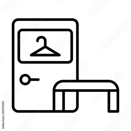 Changing room line icon