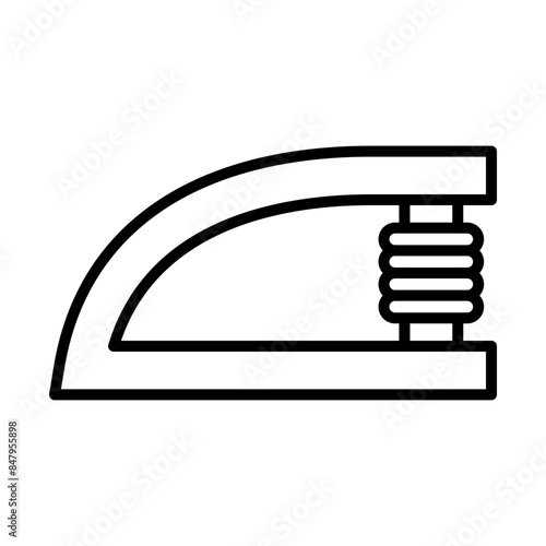 Spring board line icon