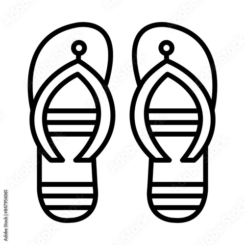 Flip flop line icon