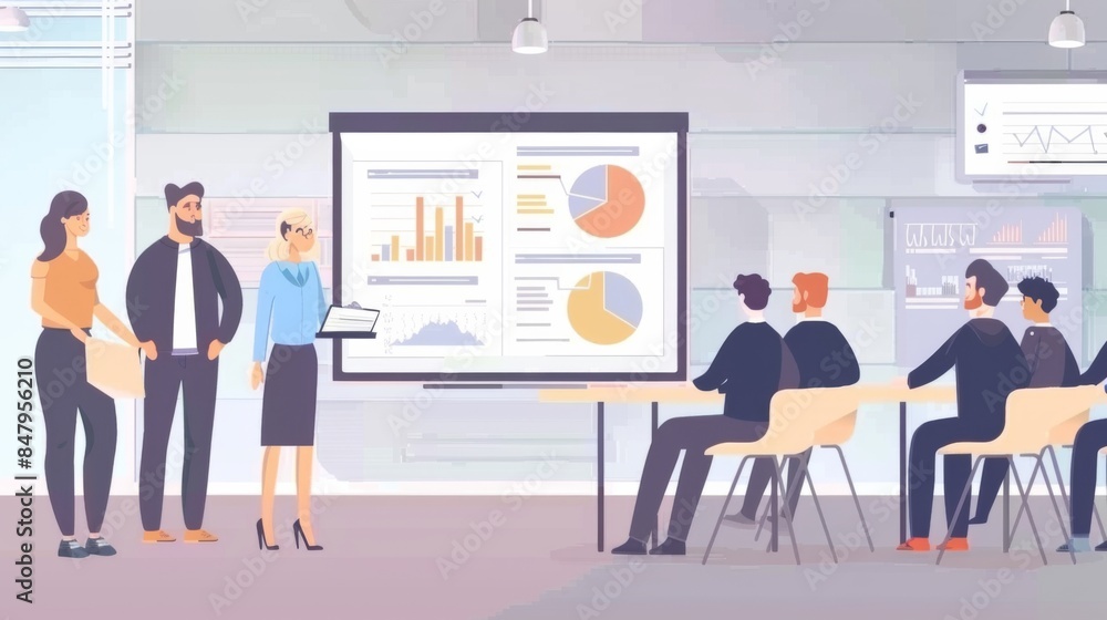 Fototapeta premium NMS Conference Business Meeting Presentation: A Focused Discussion