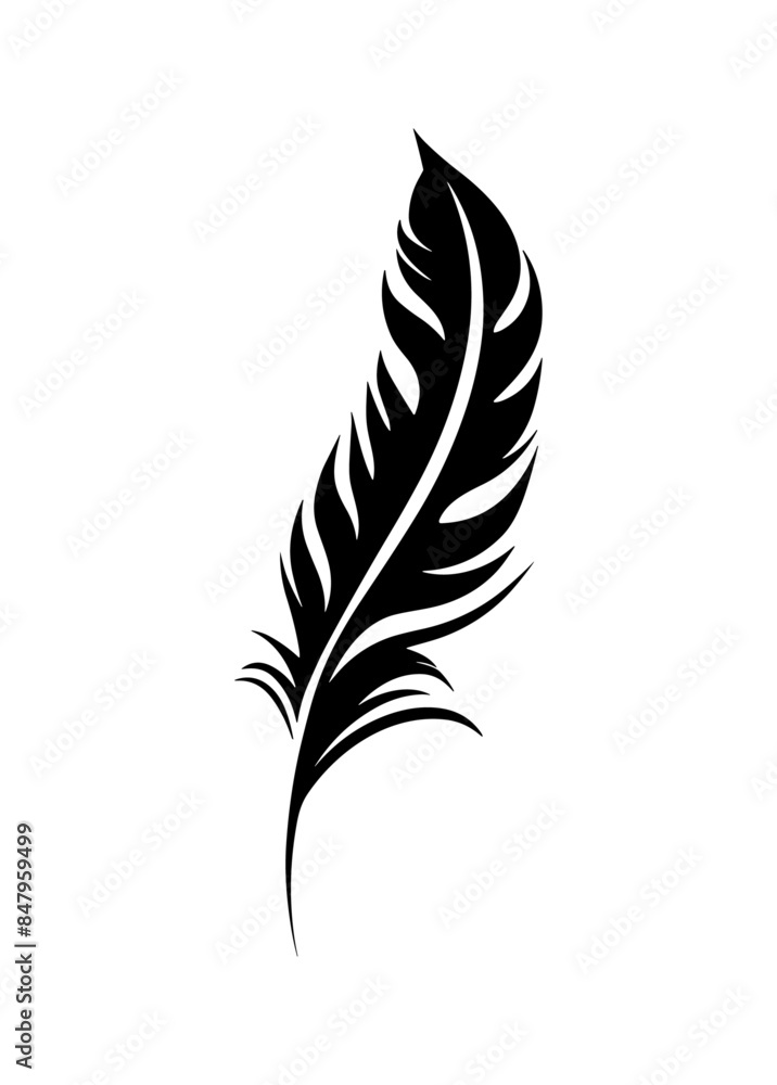 Feather vector icon isolated on white background Feather vector icon isolated on white background