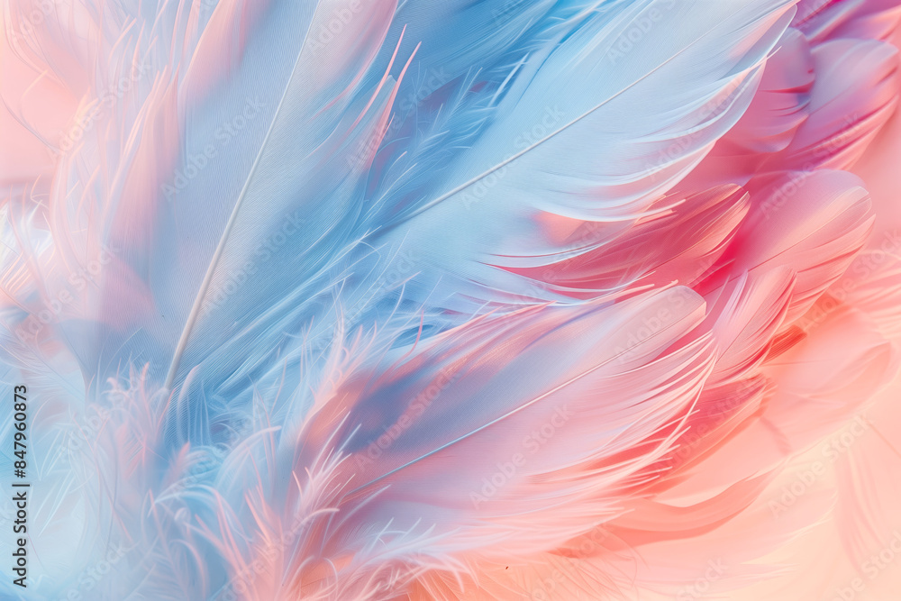 Light color gradient image with soft feathers Light color gradient image with soft feathers