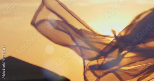 Gazebo on the beach by the sea. 