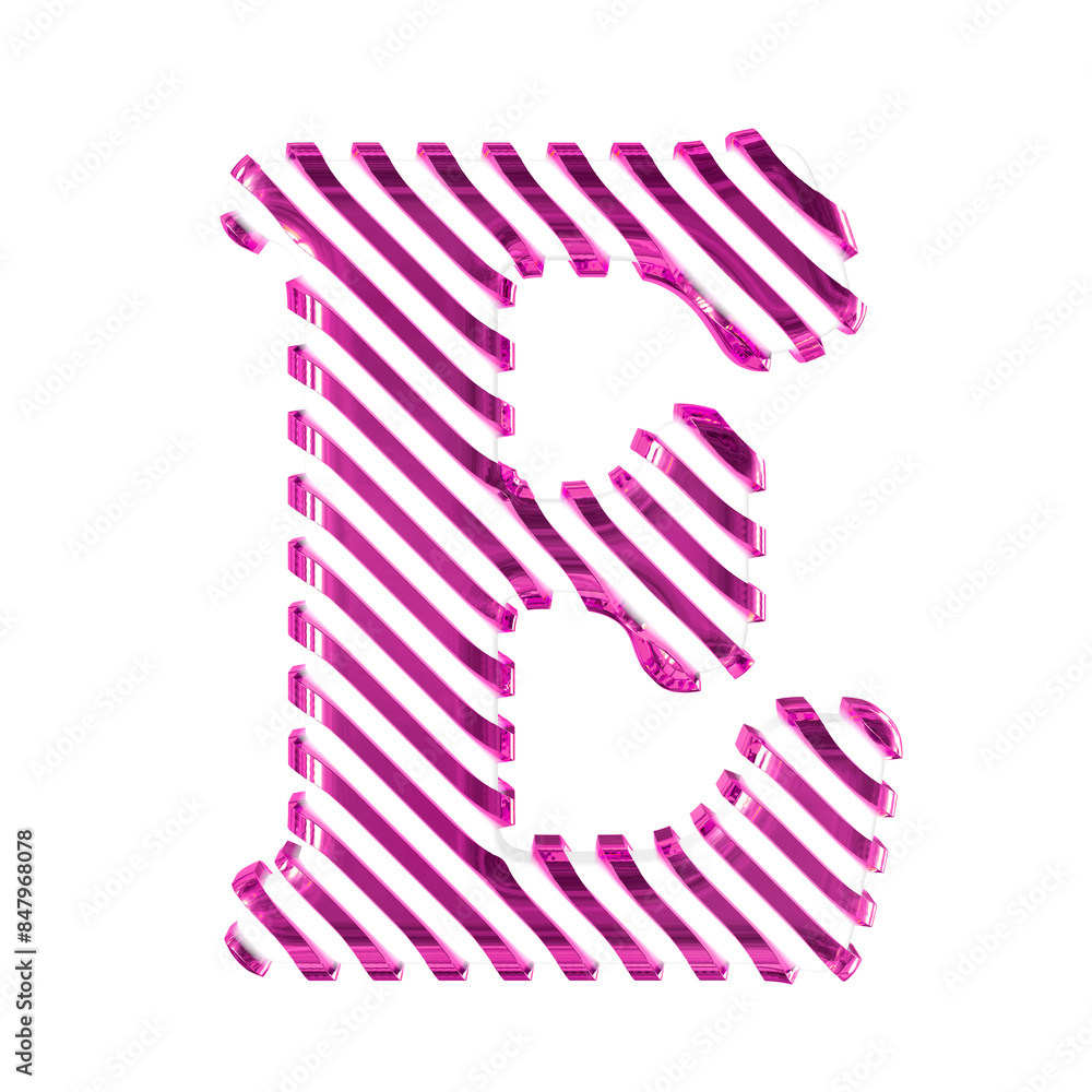 White symbol with purple diagonal ultra thin straps. letter e White symbol with purple diagonal ultra thin straps. letter e