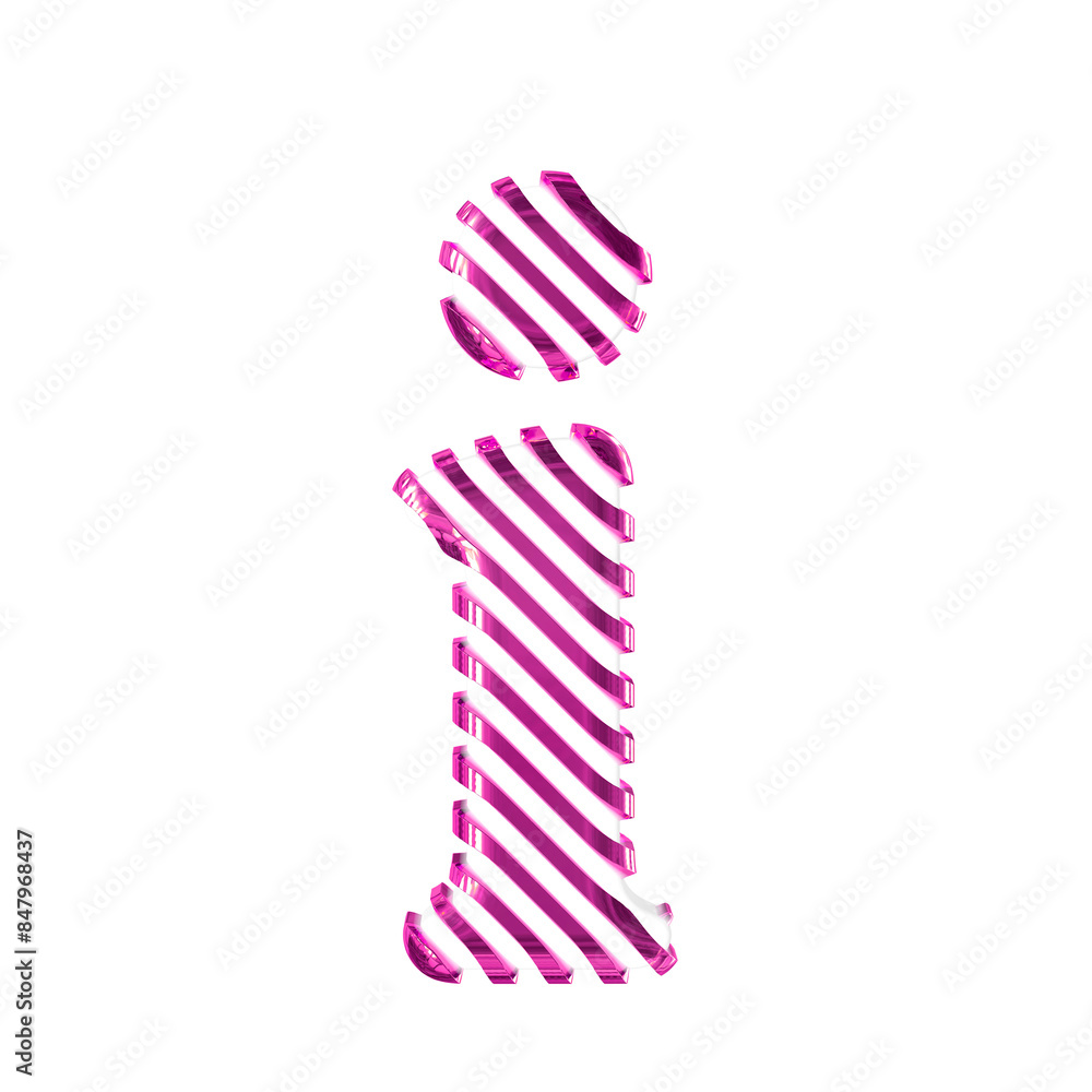 White symbol with purple diagonal ultra thin straps. letter i White symbol with purple diagonal ultra thin straps. letter i