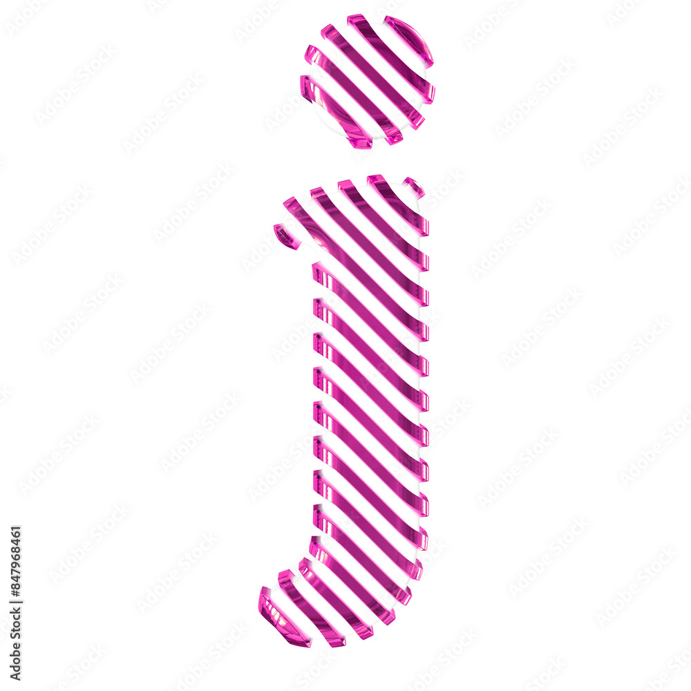 White symbol with purple diagonal ultra thin straps. letter j White symbol with purple diagonal ultra thin straps. letter j