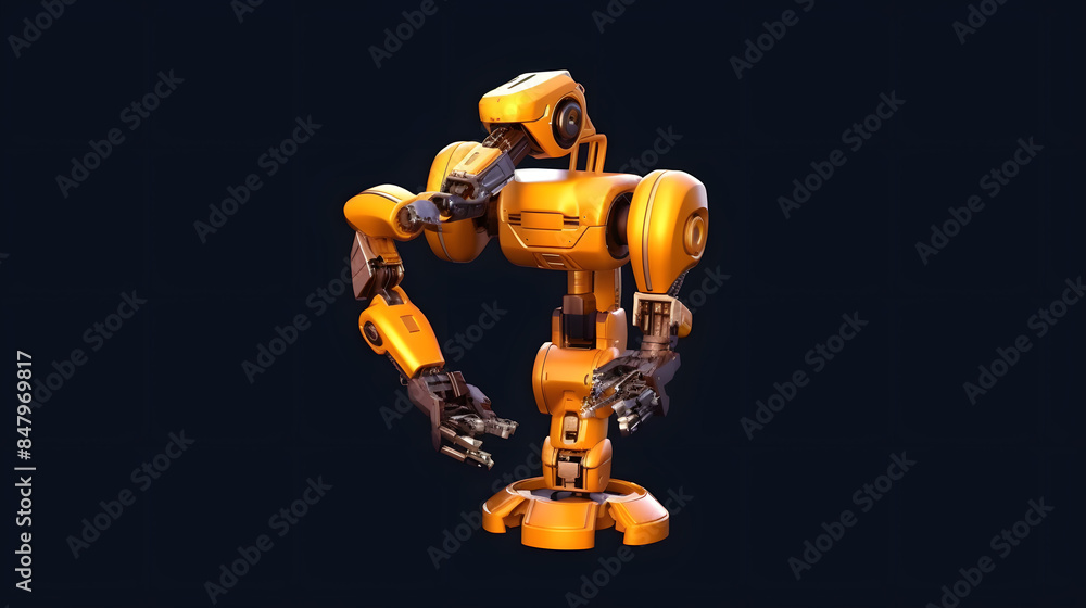 Industrial Robot 3d Character Industrial Robot 3d Character