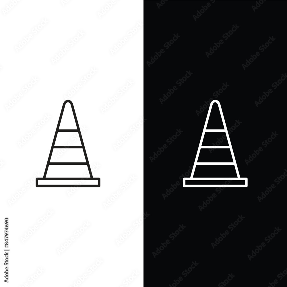 Safety cone icon vector logo design template Safety cone icon vector logo design template
