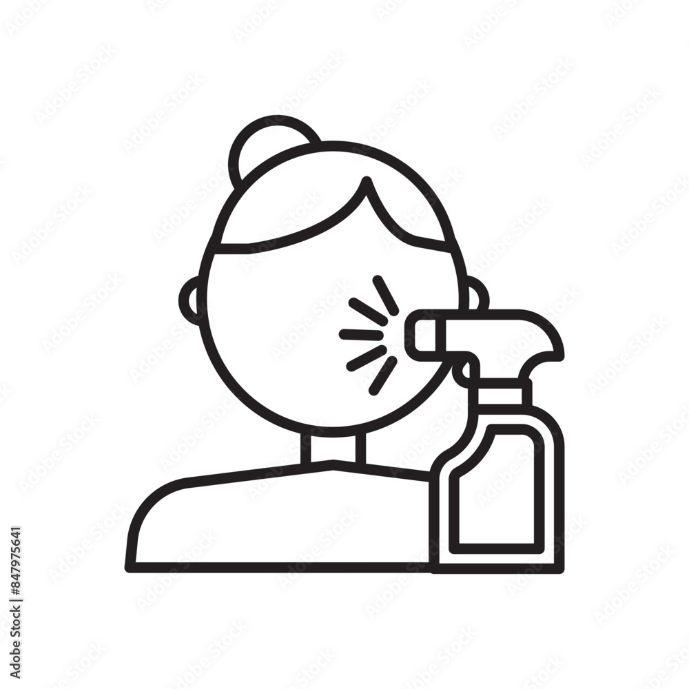 Facial Spray Icon Perfect for Skincare and Hydration Products Facial Spray Icon Perfect for Skincare and Hydration Products