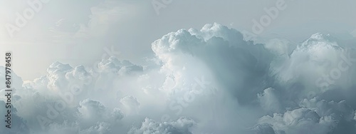 dark gray background with tiny clouds. White Cloudscape and blue sky