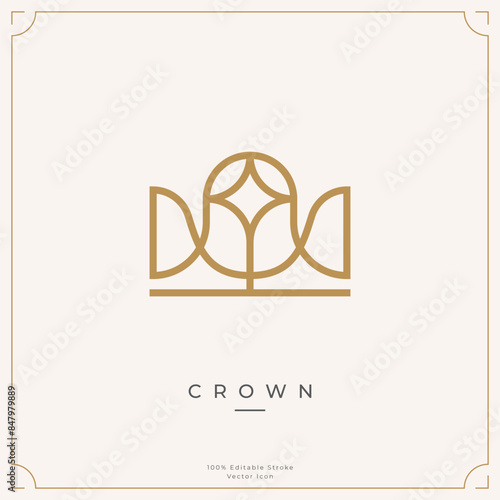 Wallpaper Mural Minimalist crown logo icon template. Simple crown icon symbol Torontodigital.ca