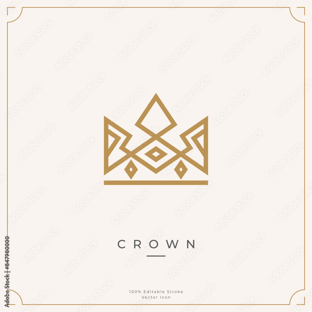 Minimalist crown logo icon template. Simple crown icon symbol Minimalist crown logo icon template. Simple crown icon symbol