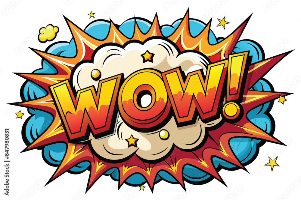 comic cloud text wow! cartoon poster with bubbles, sound effects and text with some bright colors. comic cloud text wow! cartoon poster with bubbles, sound effects and text with some bright colors.
