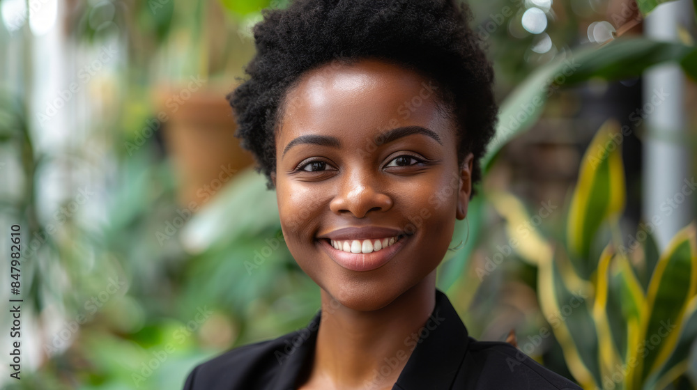 Portrait of smiling African American woman in business attire Portrait of smiling African American woman in business attire
