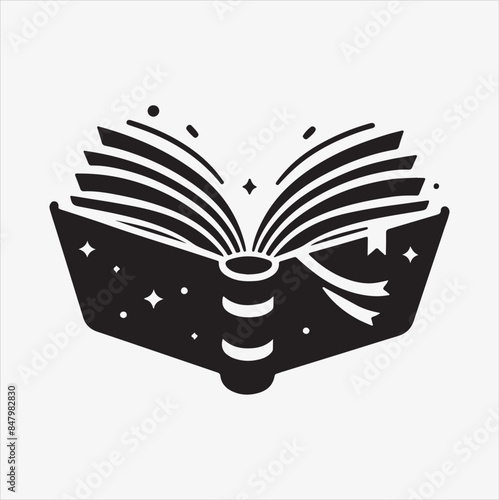 Book Icon silhouette vector illustration 