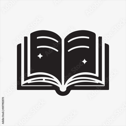 Book Icon silhouette vector illustration 