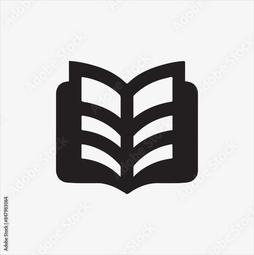 Book Icon silhouette vector illustration 