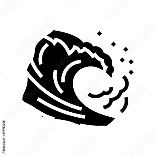 rising tide progress glyph icon vector. rising tide progress sign. isolated symbol illustration